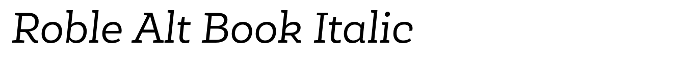 Roble Alt Book Italic